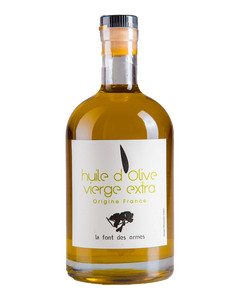 Bouteille d’huile d’olive vierge extra 50 cl sur fond transparent