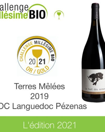 Terres Mêlées 2019 Médaille d’Or au concours Mondial du vin Bio