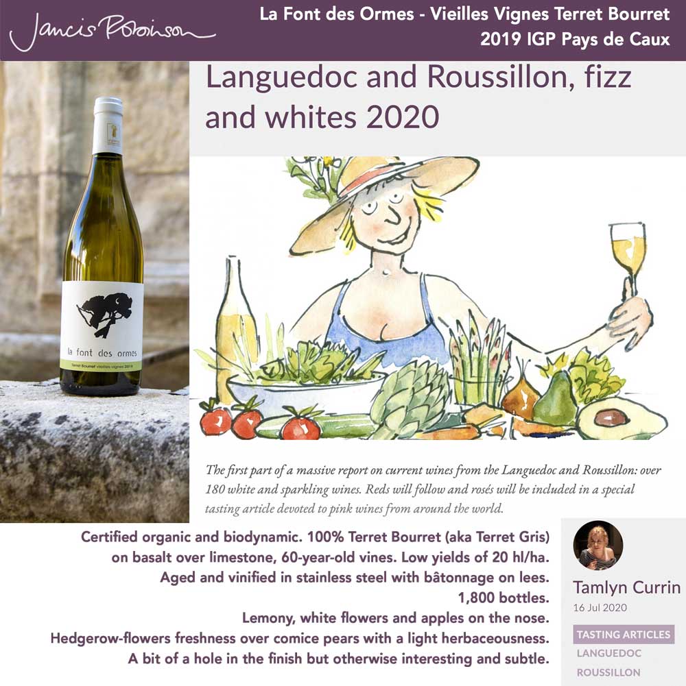 Terret Bourret 2019 Tasting Notes by Jancis Robinson